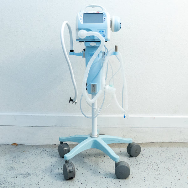 NEWPORT HT70 - Respiratory Ventilator Includes Oxygen Reservoir, P Circuit and Cruiser Cart - Loyalty Medical