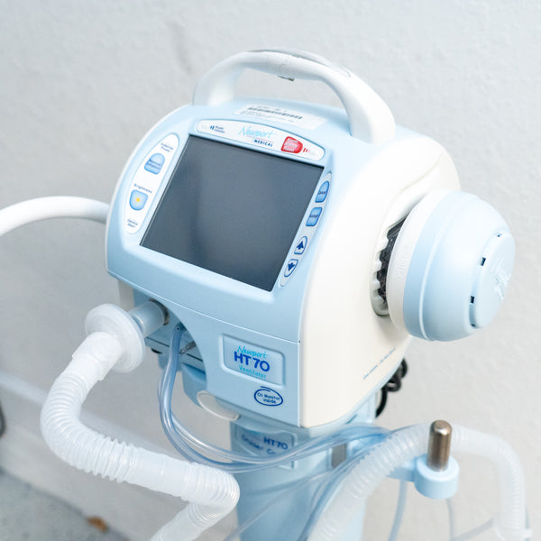 NEWPORT HT70 - Respiratory Ventilator Includes Oxygen Reservoir, P Circuit and Cruiser Cart - Loyalty Medical