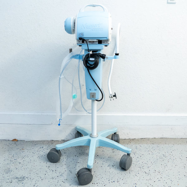 NEWPORT HT70 - Respiratory Ventilator Includes Oxygen Reservoir, P Circuit and Cruiser Cart - Loyalty Medical