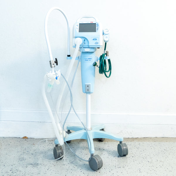NEWPORT HT70 - Respiratory Ventilator Includes Air/Oxygen Mixer, P Circuit and Cruiser Cart - Loyalty Medical
