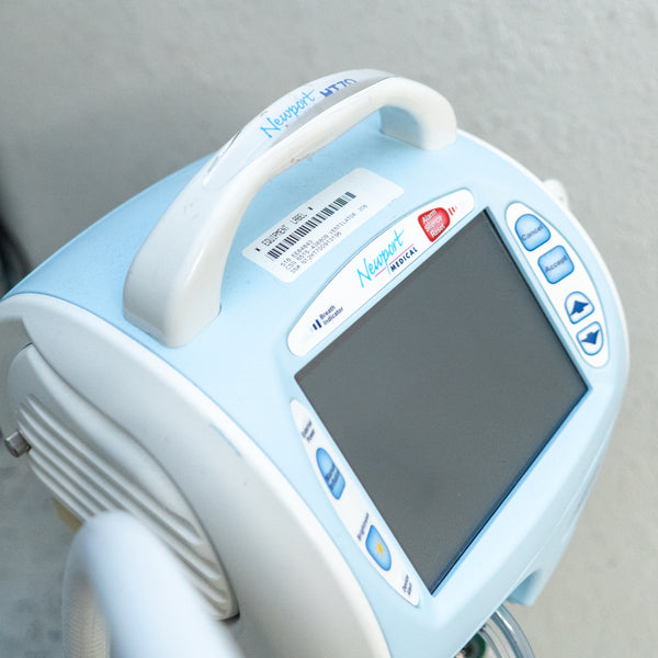 NEWPORT HT70 - Respiratory Ventilator Includes Air/Oxygen Mixer, P Circuit and Cruiser Cart - Loyalty Medical