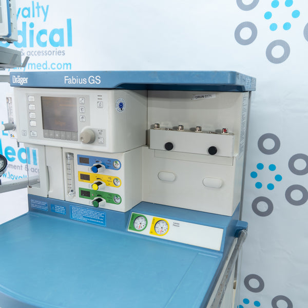 Draeger Fabius GS Anesthesia Machine with Infinity Delta Monitor & Scio Four Oxi Plus Gas Module 6871801 RI 10 8604700-18 DRUN-0171