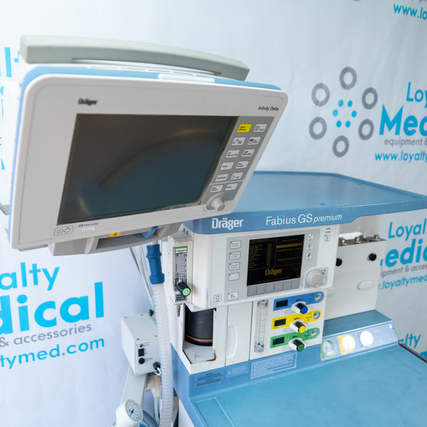 Drager Fabius GS Premium Anesthesia Machine with Infinity Delta Monitor and Scio Four Oxi Plus Gas Module 6871801 RI 10