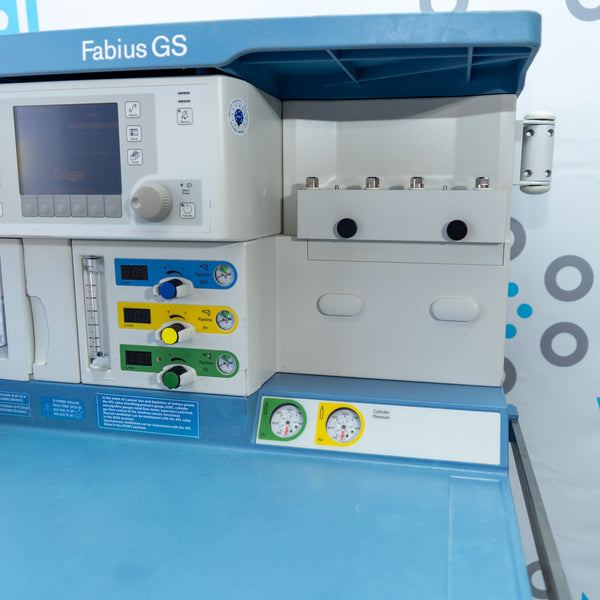 Draeger Fabius GS Anesthesia Machine with Scio Four Oxi Plus Gas Module 6871801 RI 10 8604700-18 DRUN-0168