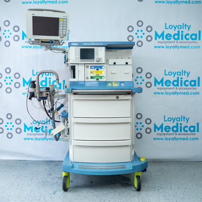 Drager Fabius GS Premium Anesthesia Machine with Infinity Delta Monitor and Scio Four Oxi Plus Gas Module 6871801 RI 10 8607000-39 ASCB-0096 - Loyalty Medical