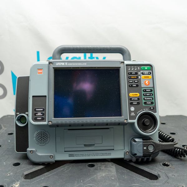 Physio-Control LIFEPAK 15 Defibrillator, 3 Lead, Pacing, SpO2, NIBP, IBP, EtCO2