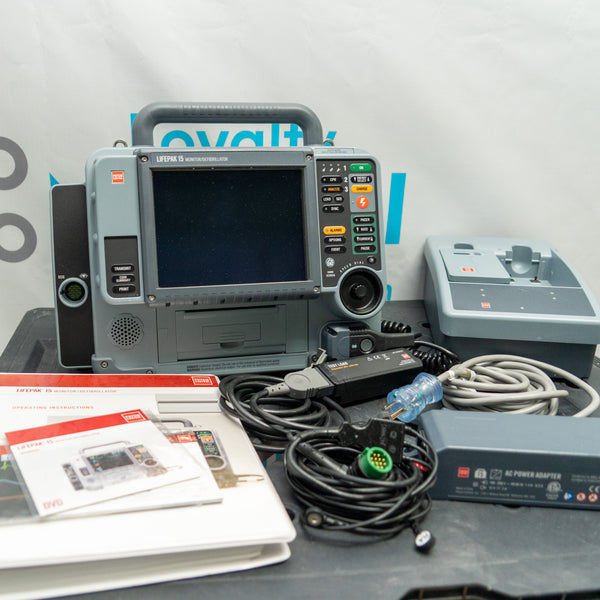Physio-Control LIFEPAK 15 Defibrillator, 3 Lead, Pacing, SpO2, NIBP, IBP, EtCO2
