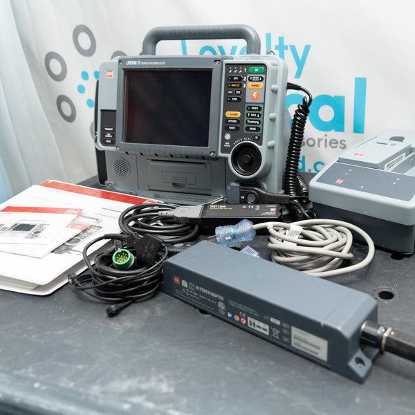Physio-Control LIFEPAK 15 Defibrillator, 3 Lead, Pacing, SpO2, NIBP, IBP, EtCO2