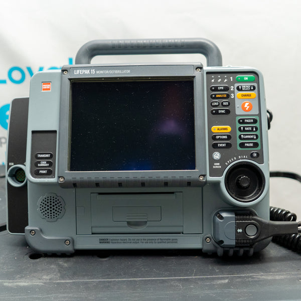 Physio-Control LIFEPAK 15 Defibrillator, 3 Lead, Pacing, SpO2, NIBP, IBP, EtCO2