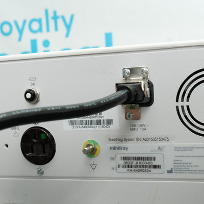 Mindray A5 Anesthesia Machine 0633F-01000-03 0824