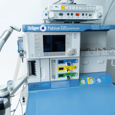 Drager Fabius GS Premium Anesthesia Machine w/ Monitor Co2 and A Gases Infinity Kappa 8607000-58 ASFB-0188 - Loyalty Medical
