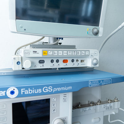 Drager Fabius GS Premium Anesthesia Machine w/ Monitor Co2 and A Gases Infinity Kappa 8607000-58 ASFB-0188 - Loyalty Medical