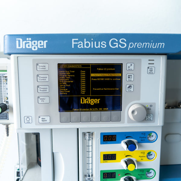 Draeger Fabius GS Premium Anesthesia Machine 8607000-59 SW 3.37b ASFE0050