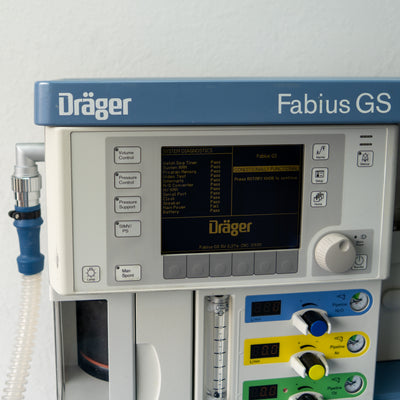 Draeger Fabius GS Anesthesia Machine 8604700-43 SW 3.37a ARZA-0042