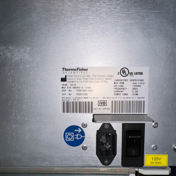 Thermo Scientific Sorvall ST8R Refrigerated Benchtop Centrifuge E-03 Error Message - Loyalty Medical
